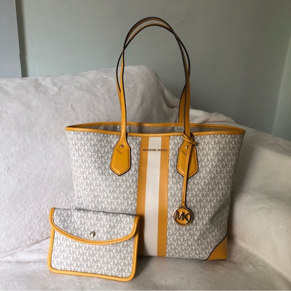 Michael Kors Handbags - MICHAEL KORS Striped Monogram Full Size Tote